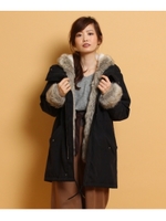 【保温機能】モッズコート/ブラック(019)