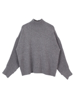 アンゴラ混オーバーサイズニット/ブラウン