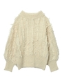 SHAGGY KNIT TOP/アッシュ