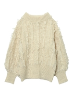 SHAGGY KNIT TOP/アッシュ