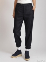 サキソニーストレッチピンストライプパンツ/ネイビー