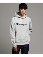 Champion 裏起毛ロゴ刺しゅうパーカー/ブラック(019)