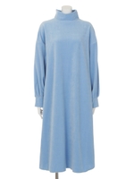 [BED&BREAKFAST]VELOR High neck Dress/MUSTARD