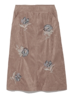 エコスエード刺繍スカート/MOS