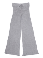 アンゴラミックスリブワイドパンツ/BLACK