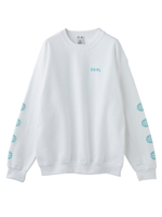 GLOBE CREW NECK SWEAT/ホワイト