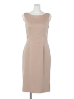 JUSGLITTY Luxe バックドレープリボンワンピース/ネイビー