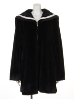 SAILOR FUR COAT/BLACK×WHITE