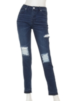 Side Ripped SKinny Jeans/インディゴ