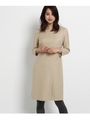 【洗える】サイドタックワンピース/ベージュ系(054)
