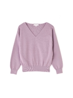 ドルマン総針Vニット/ラベンダー(080)