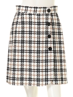 レトロ台形ミニスカート/ホワイト