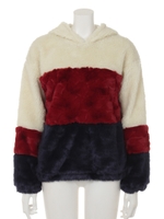 クレイジーファーHOODIE/ブラック