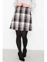 ラメビッグチェックスカート/ブラック(010)