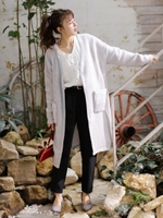 ポケットファーロングカーデ/キャメル