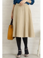 スウェードサーキュラースカート/ベージュ(040)