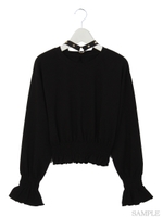 チョーカー付きトップス/ブラック