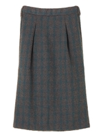 ・タータンチェックペンシルスカート/グレー