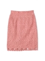 Newブラッシュレースタイトスカート/ローズピンク1(091)