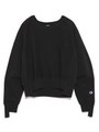 【FRAY I.D×Champion】リバースウィーブバイカラープルオーバー/BLK