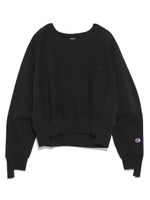 【FRAY I.D×Champion】リバースウィーブバイカラープルオーバー/BLK