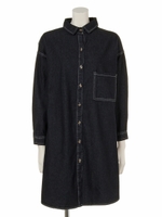 【anap mimpi】デニムシャツワンピース/ブラック(027)