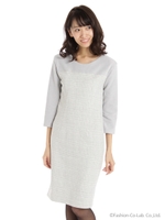 グレンチェックワンピース/ライトグレー