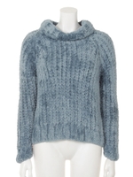 ショートシャギーニット/ミント