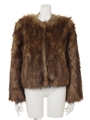 ノーカラー FAUX FUR COAT/CAM