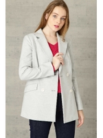 ライトグレー ダブルブレストジャケット/ライトグレー1(021)