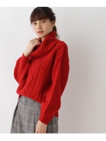 ◆【WEB限定プライス】【WEB限定サイズ(LL)あり】ラメケーブルニット/オフホワイト(003)