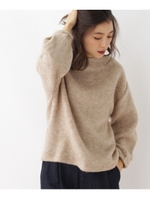 ヘアリー起毛ニットソー/ライトベージュ(051)