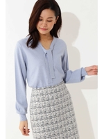 ◆大きいサイズ・セレモニー対応◆ボウタイニット/ブルー(110)