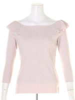 前後２ｗａｙフリルニット/ホワイト