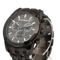 BU1854　ニューヘリテイジステンレスクロノグラフ腕時計  バーバリーロンドン 69639 BURBERRY LONDON ブラック メンズ
