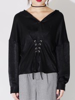 DAMMY/クラッシュサテンコルセットシャツ