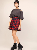 PUNYUS/ボックスプリーツチェックスカート