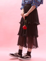 WC/ラメティアードスカート