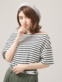 WEGO/オフショルボーダーカットソー