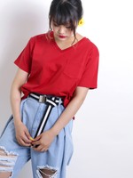 WEGO/シルクコットンTシャツ