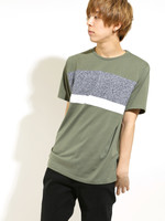 WEGO/チェスト2段ニット切替Tシャツ