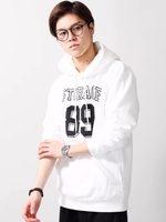 WEGO/ナンバリングプルパーカー