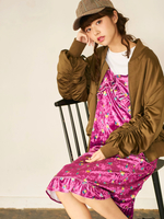 WEGO/フワラーベロアキャミワンピース