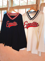 WEGO/ラインVネックビッグプルオーバースウェット