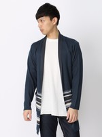 WEGO/ラグボーダーニットコーディガン