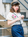 WEGO/刺繍スキッパーシャツ