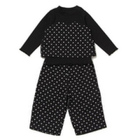 【39%OFF】ドットビスチェレイヤード風Tシャツ×パンツセット