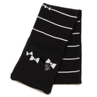 【50%OFF】ボーダーリボン柄マフラー