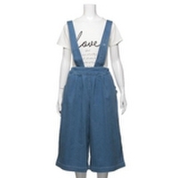 【50%OFF】サスペンダーつきリボンガウチョパンツ