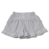 【50%OFF】ストライプフリルつきキュロット